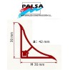 PERFIL ESCOCIA 42 mm PVC 2 PIEZAS