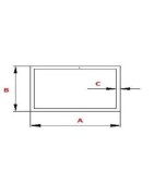 TUBO RECTANGULAR ALUMINIO NATURAL