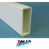 TUBO RECTANGULAR FIBRA VIDRIO
