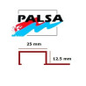 PERFIL ALUMINIO CUADRADO 25 mm PLATA BRILLO